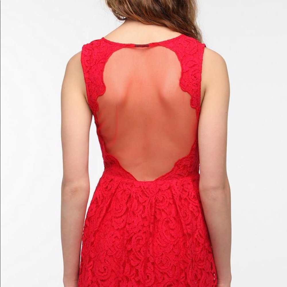 Urban Outfitters Pins & Needles red lace dress 6
